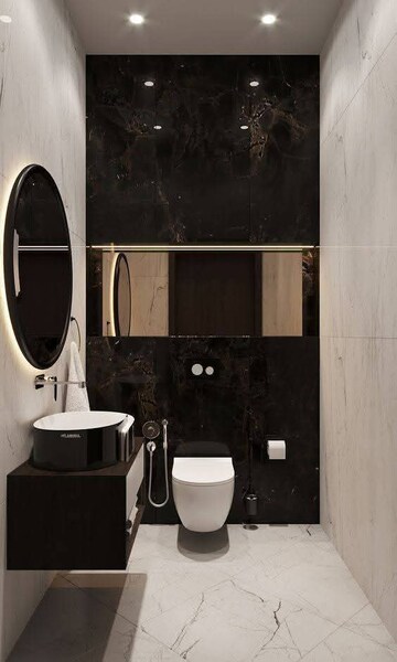Bathroom in 1 BHK Builder Floor at Freedom Fighters Enclave – for Rent