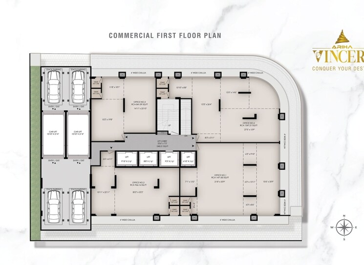 Floor Plan, ariha-vincere 2 Bedroom 1229 Sq.Ft. Apartment In Goregaon West Mumbai 8180353