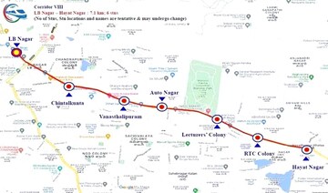 2 BHK Independent House – Map Location View at Hayathnagar - for Sale
