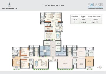 Floor Plan in 3 BHK Apartment at Solaris Titanium Towers, Andheri West – for Rent