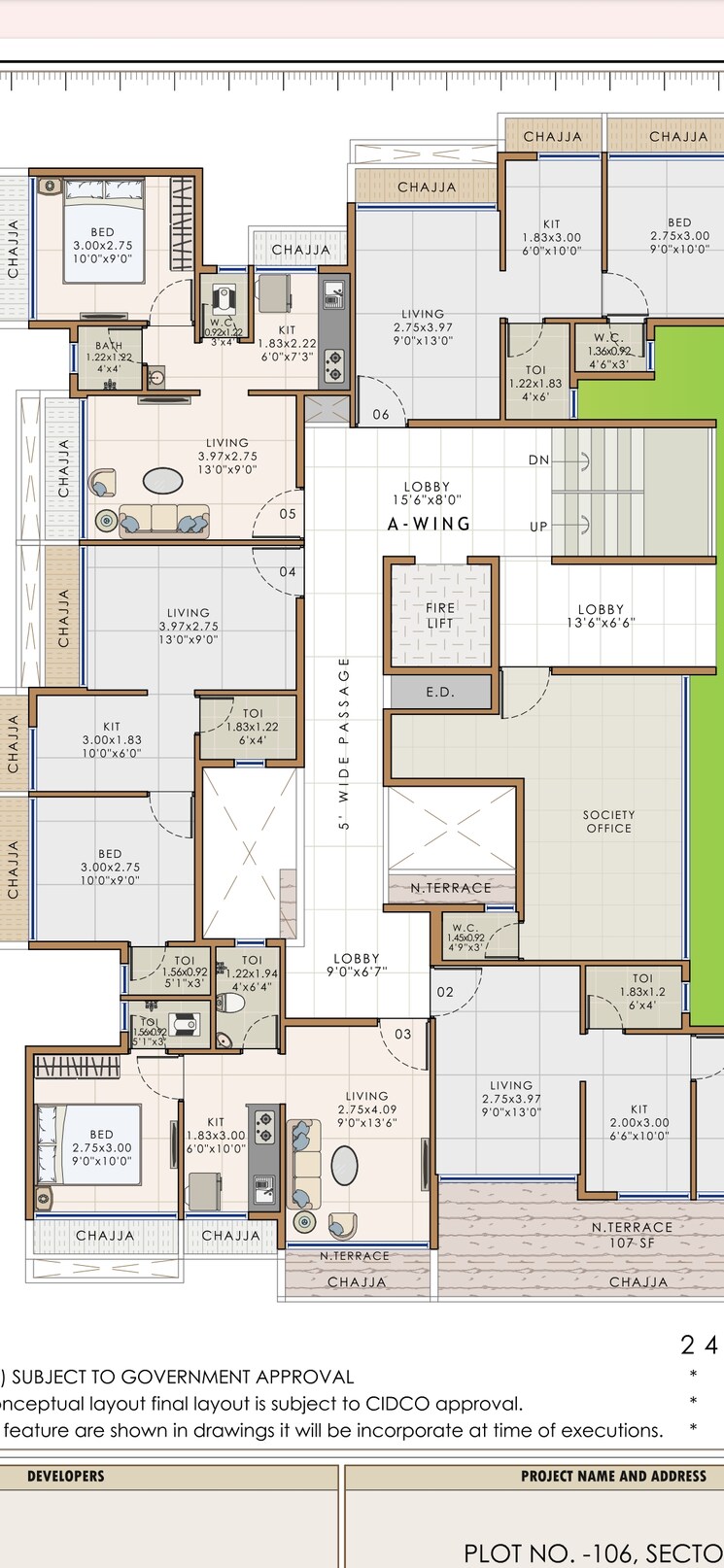 Floor Plan, dapoli 1 Bedroom 415 Sq.Ft. Apartment In Dapoli Navi Mumbai 8180551