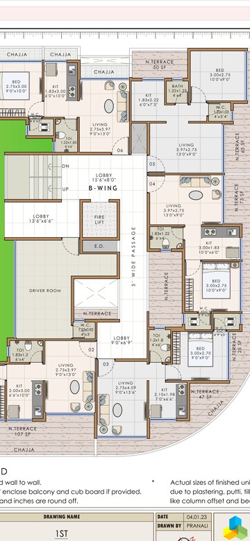 Floor Plan in 1 BHK Apartment at Dapoli – for Sale