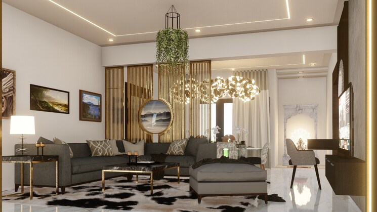 Living Room, cunningham-hallmark 4 Bedroom 4200 Sq.Ft. Apartment In Vasanth Nagar Bangalore 8180606