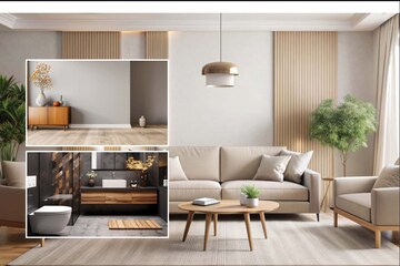 Living Room in 3 BHK Apartment at Siddhivinayak The Landmark, Undri – for Sale