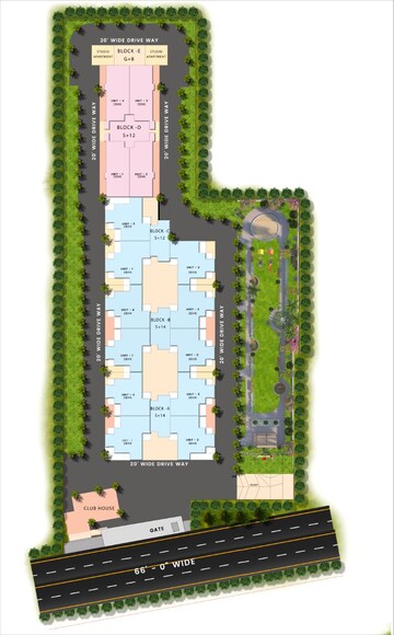 Master Plan in 3 BHK Apartment at The Suman Marvelous, Ramgarh Bhudda – for Sale