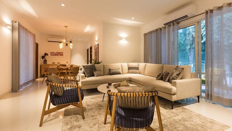 Living Room, godrej-habitat 2 Bedroom 1400 Sq.Ft. Apartment In Sector 3 Gurgaon 8182983