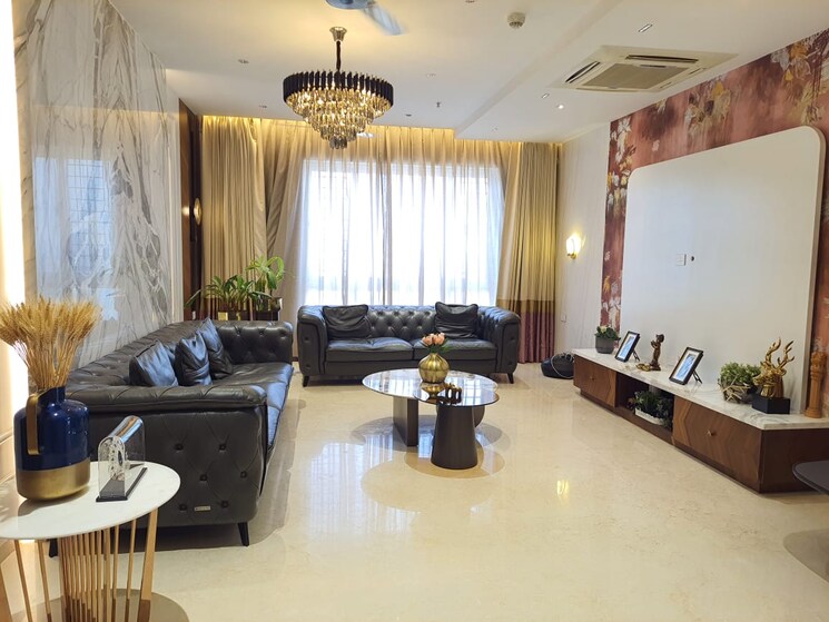 Living Room, my-home-bhooja 3 Bedroom 3430 Sq.Ft. Apartment In Hi Tech City Hyderabad 8183238