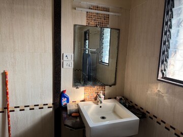 Bathroom in 3 BHK Apartment at Sagarika CHS, Juhu – for Rent