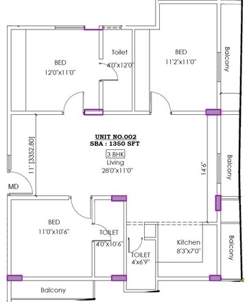 3 BHK Apartment – Map Location View at Sarjapur Road - for Sale