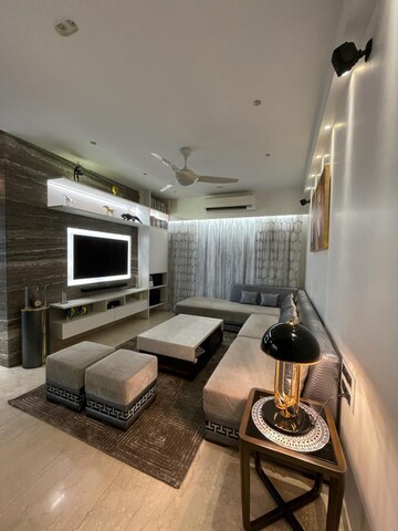 Living Room in 3 BHK Apartment at K Raheja Interface Heights, Malad West – for Rent