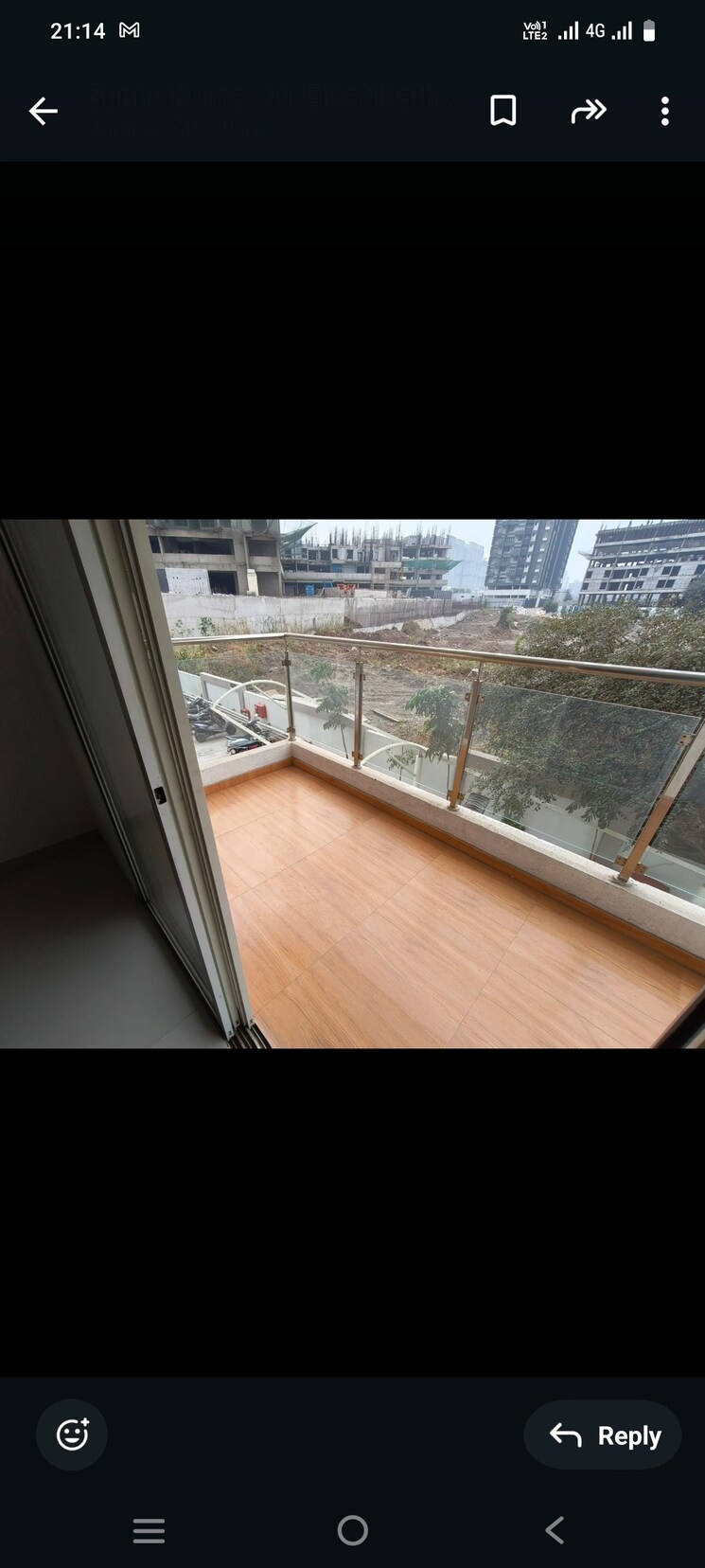 Balcony, krisala-41-elite 2.5 Bedroom 1180 Sq.Ft. Apartment In Tathawade Pune 8184976