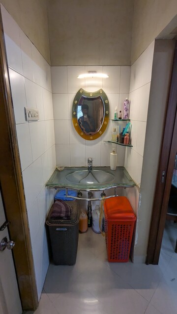 Bathroom in 2 BHK Apartment at Aum Sahil Tower, Lower Parel – for Rent
