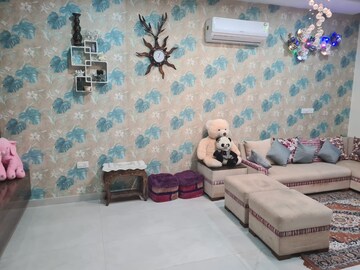 Living Room in 3 BHK Builder Floor at Dhakoli Village – for Rent