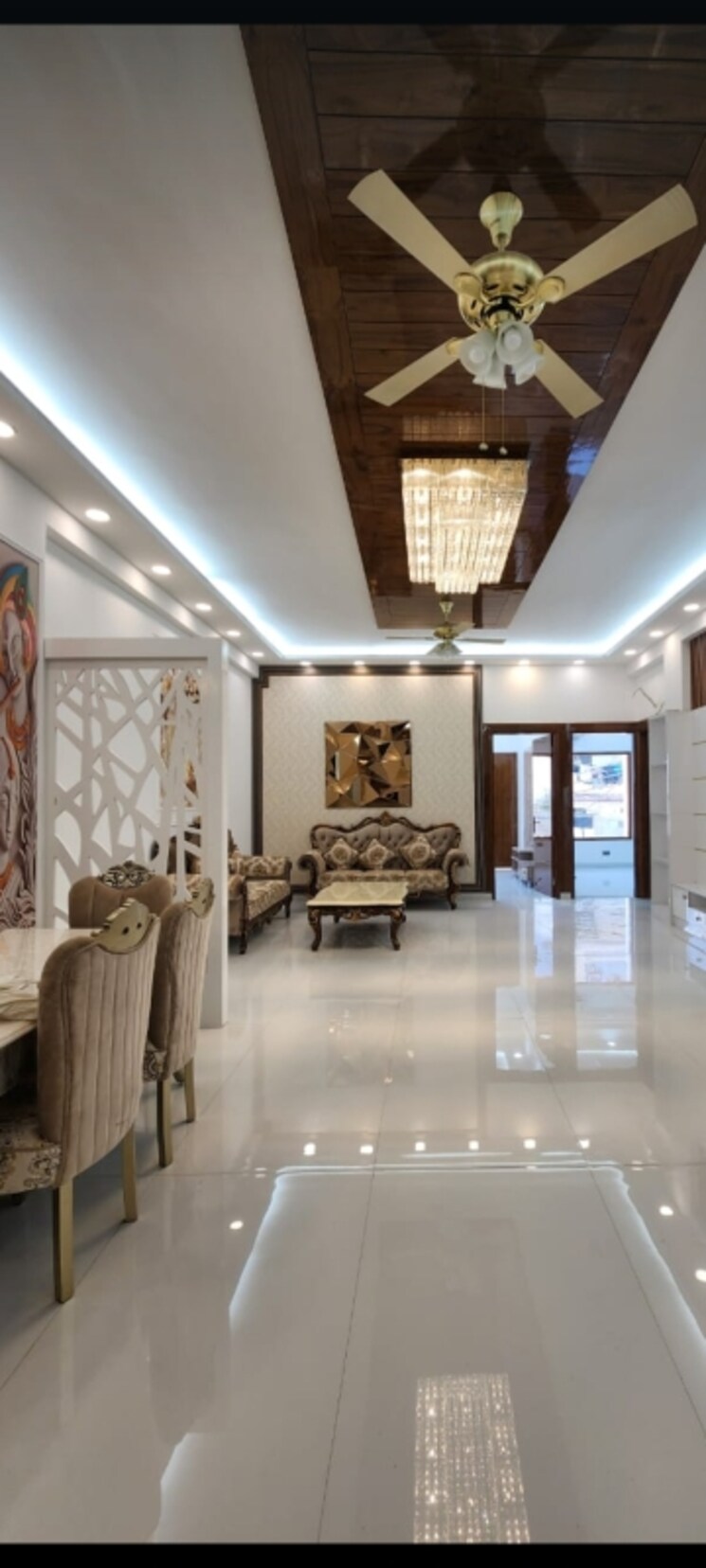 Living Room, maya-homes 4 Bedroom 2500 Sq.Ft. Builder Floor In Indrapuram Ghaziabad 8185317