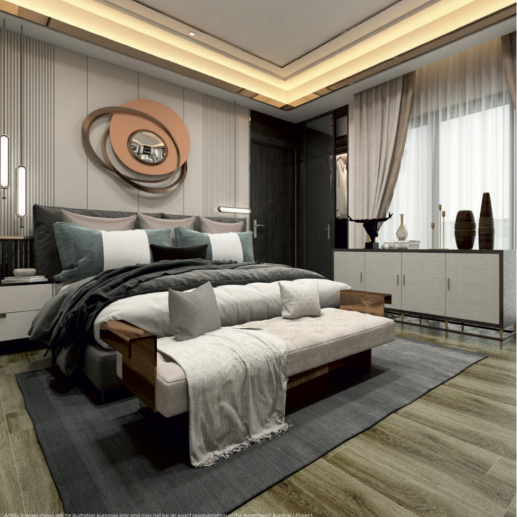 Bedroom, ishaan-the-element 3.5 Bedroom 2450 Sq.Ft. Apartment In Madhopura Ghaziabad 8185331