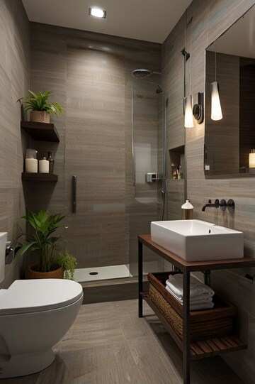 Bathroom in 2 BHK Apartment at Elita Garden Vista, New Town – for Sale