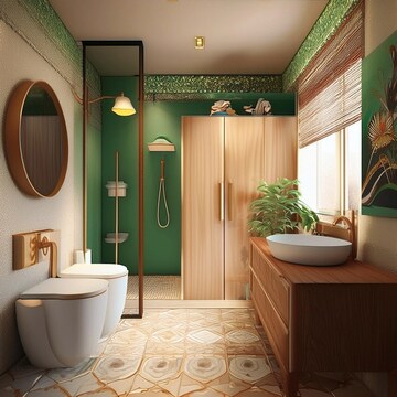 Bathroom in 2 BHK Apartment at Merlin Serenia, Bt Road – for Sale