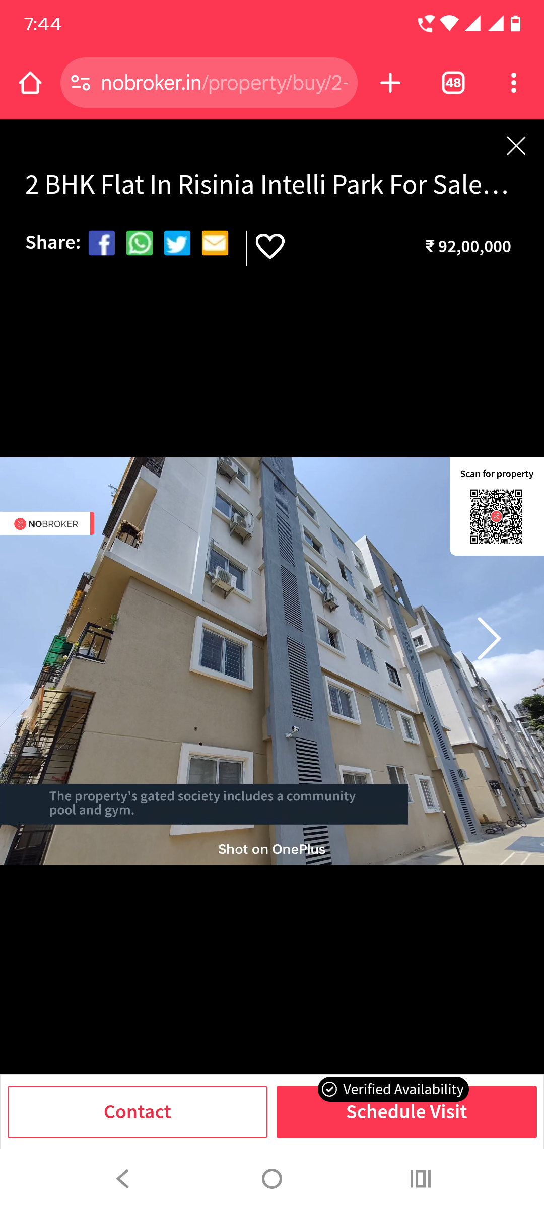 2 BHK + Pooja Room Apartment For Sale in Risinia Intelli Park