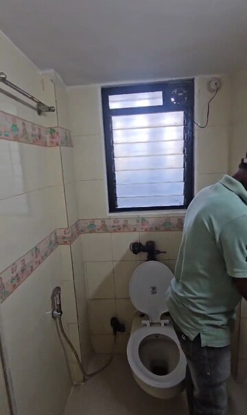 Bathroom in 3 BHK Apartment at Serenity Tower, Andheri West – for Rent
