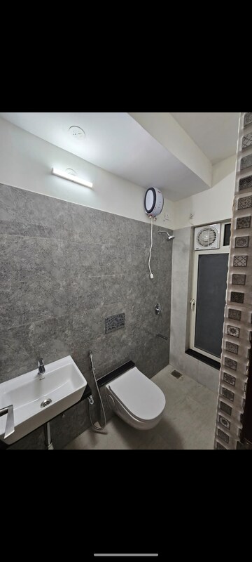 Bathroom in 2 BHK Apartment at Omkar Signet, Malad East – for Rent