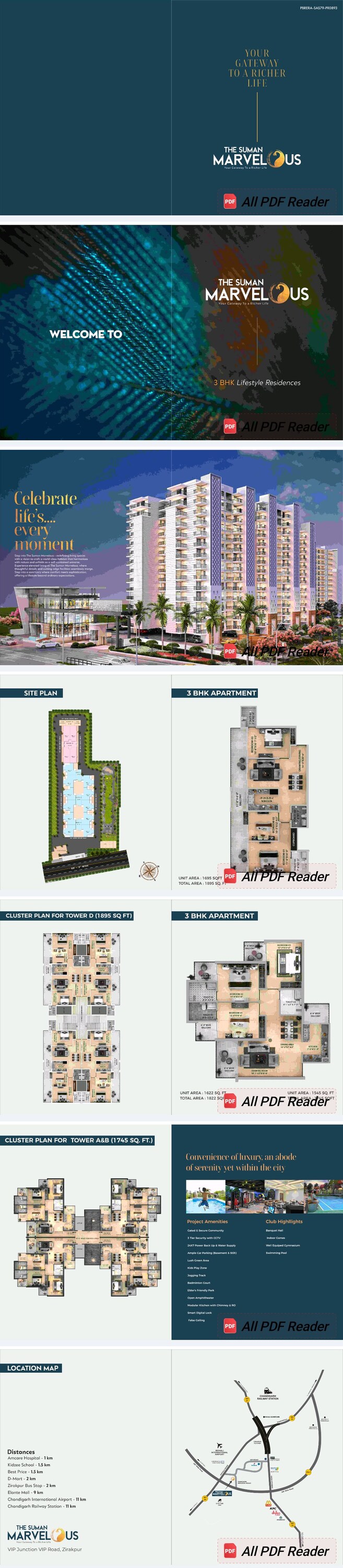 Master Plan, the-suman-marvelous 3 Bedroom 1745 Sq.Ft. Apartment In Ramgarh Bhudda Zirakpur 8187121
