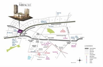  Shop – Map Location View at Elan Miracle, Sector 84 - for Sale