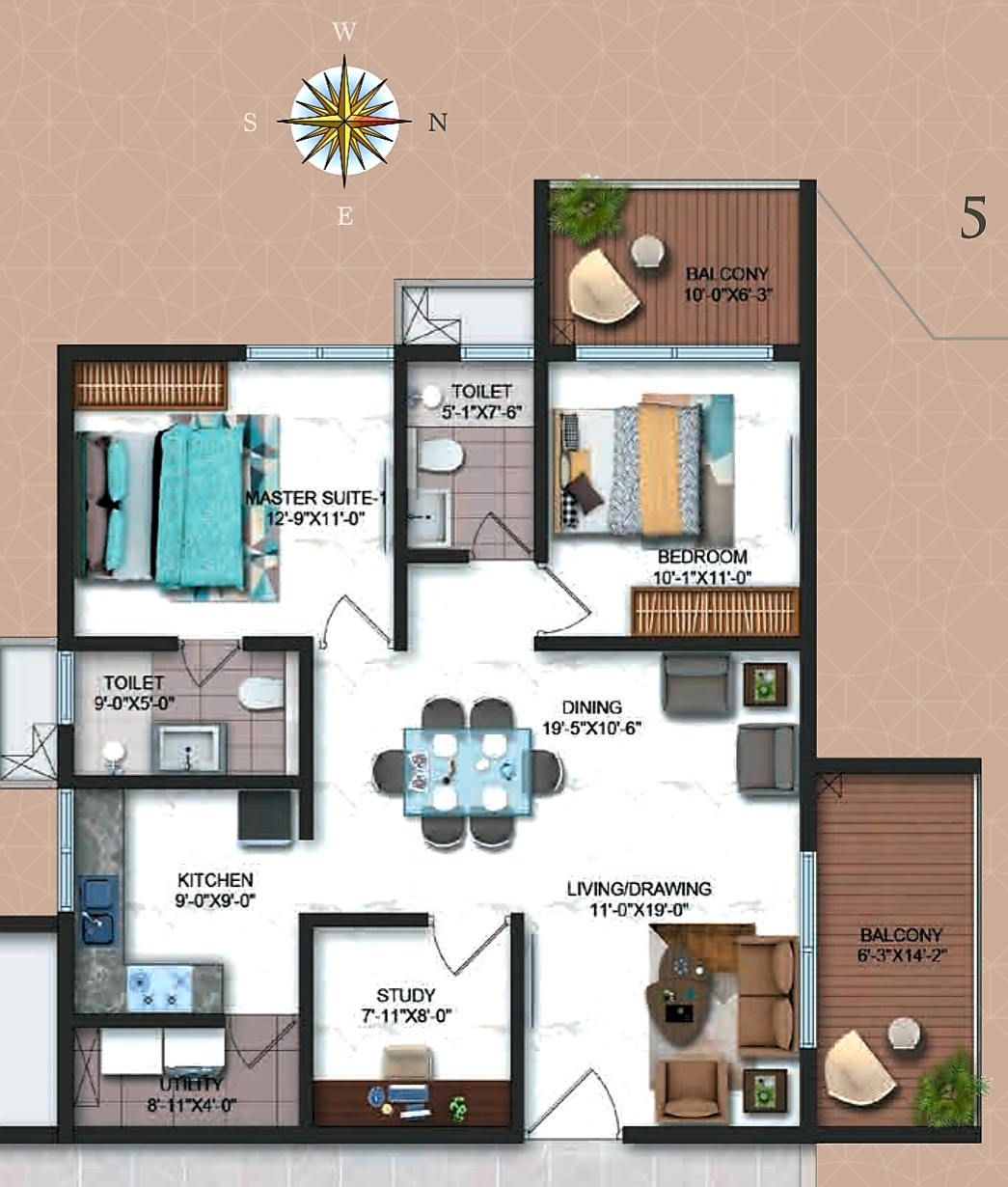 3 BHK Apartment For Sale in Candeur Crescent