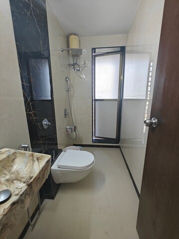 Bathroom in 3 BHK Apartment at Reliable Balaji Heights, Nerul – for Rent