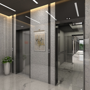 Building Lobby in Studio Apartment at Uniwest Hub, Sector 22d Yamuna Expressway – for Sale