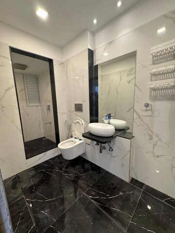 Bathroom in 2 BHK Apartment at Ruparel Ariana, Parel – for Rent