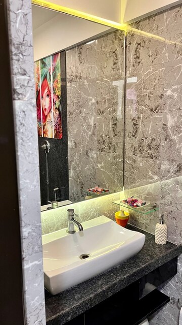 Bathroom in 2 BHK Apartment at Pr Woodwind, Andheri East – for Rent