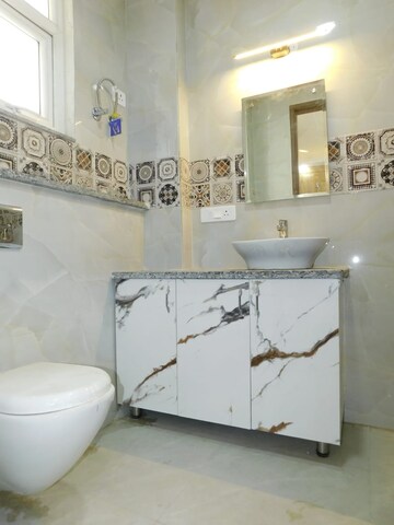Bathroom in 3 BHK Builder Floor at Saket – for Rent
