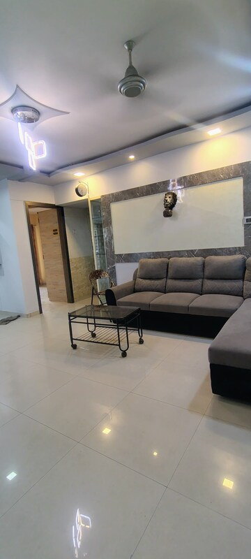 Living Room in 3 BHK Apartment at Unique Heights CHS, Mira Road – for Rent