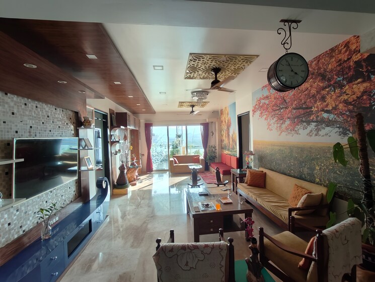 Living Room, vtp-urban-space 4 Bedroom 2400 Sq.Ft. Penthouse In Nibm Road Pune 8191629