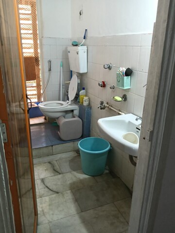 Bathroom in 2 BHK Apartment at Rail Vihar CHS, Kharghar Sector 4 – for Rent