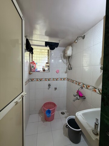 Bathroom in 1 BHK Apartment at Shree Chitrakut CHS, Dahisar East – for Sale