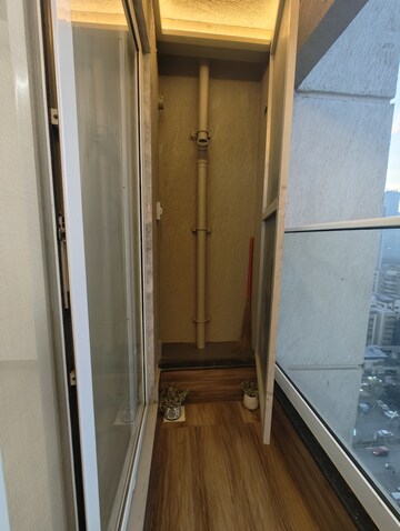 Balcony in 1 BHK Apartment at Ashar Axis, Majiwada – for Rent