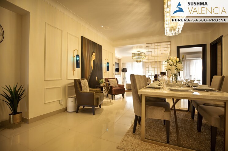 Living Room, sushma-valencia 3 Bedroom 2250 Sq.Ft. Apartment In International Airport Road Zirakpur 8193027