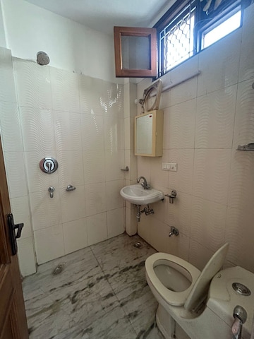 Bathroom in 2 BHK Builder Floor at Saket – for Rent