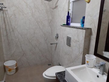 Bathroom in 3 BHK Builder Floor at Kalkaji – for Rent