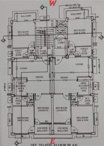 Floor Plan in 3 BHK Apartment at New Town Action Area ii – for Sale