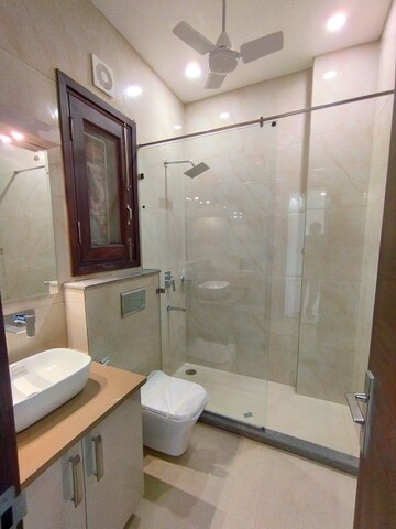 Bathroom in 3 BHK Builder Floor at Navjeevan Vihar – for Rent