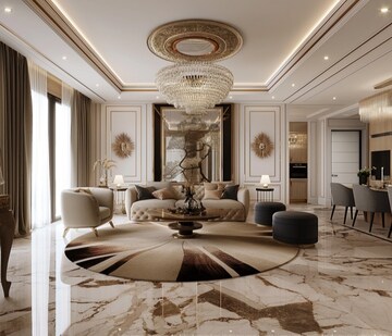 Living Room in 4 BHK Apartment at Sector 79 – for Sale