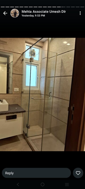Bathroom in 3 BHK Builder Floor at Kailash Colony – for Rent
