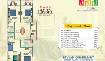 Floor Plan in 2 BHK Apartment at Danapur Road – for Sale