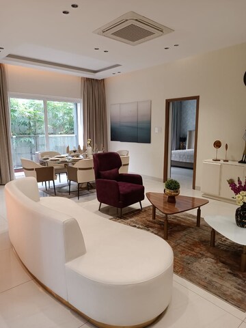 Living Room in 3 BHK Apartment at Candeur Lakescape, Kondapur – for Sale