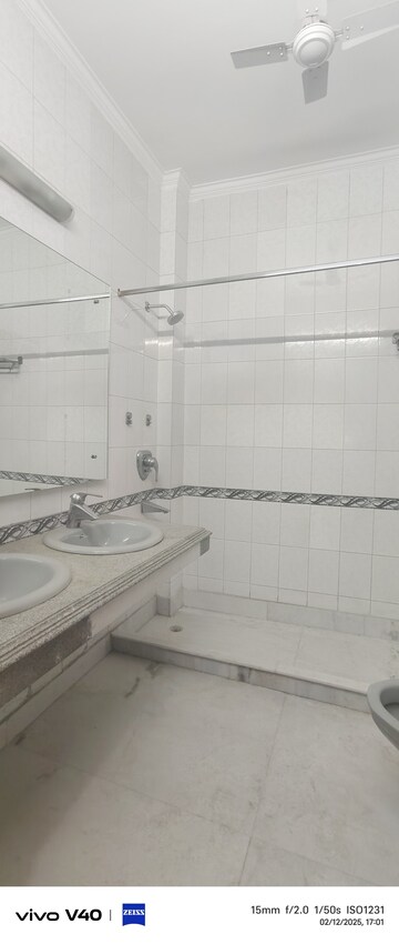 Bathroom in 4 BHK Apartment at Greater Kailash I – for Rent