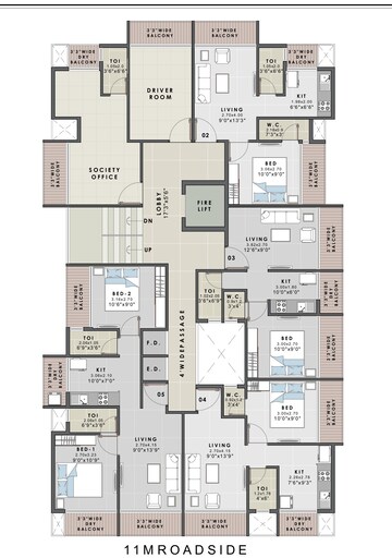Floor Plan in 1 BHK Apartment at Kharghar – for Sale