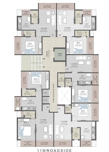 Floor Plan in 1 BHK Apartment at Kharghar – for Sale