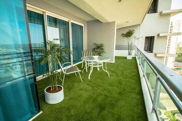 Balcony in 4 BHK Apartment at DLF The Belaire, Sector 54 – for Rent